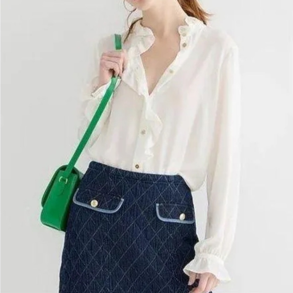 J Crew Drapey Cottage Top Size 14